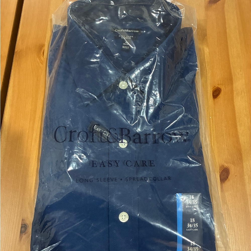 Croft & Barrow Men's Dark Blue Dress Shirt